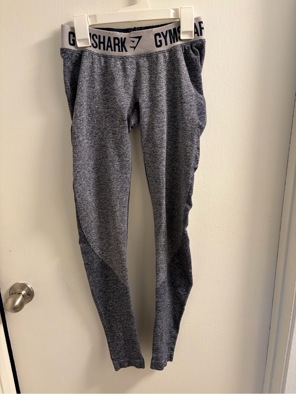 Gymshark Gray Marl Branded Waistband Seamless Leggings Size S